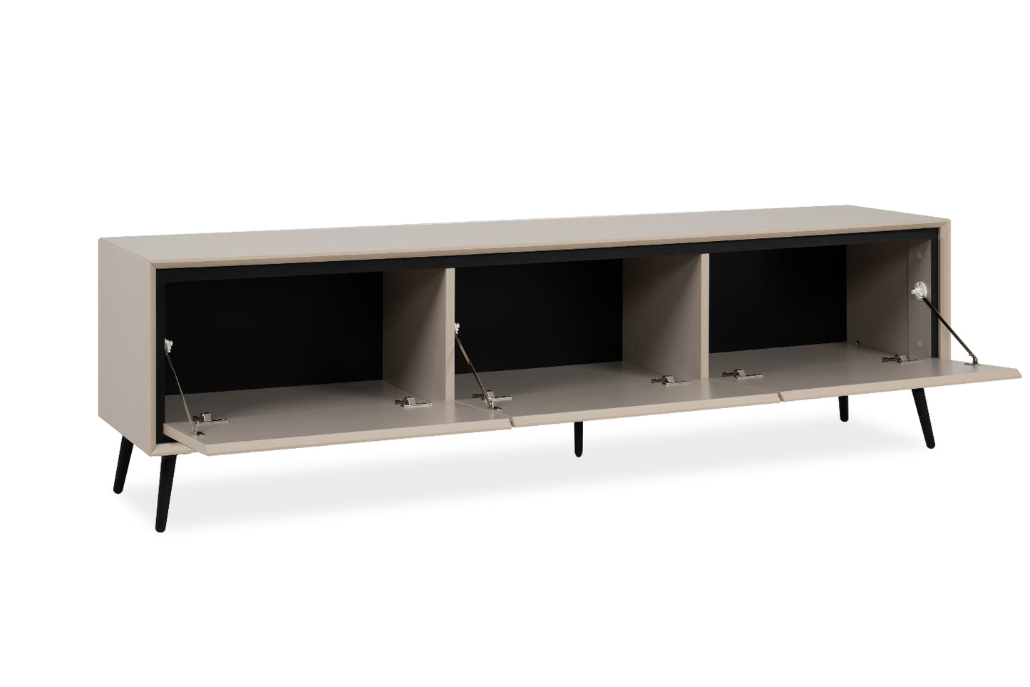 Wohnzimmer-Set Finori Arona Sand/Schwarz 4-teilig