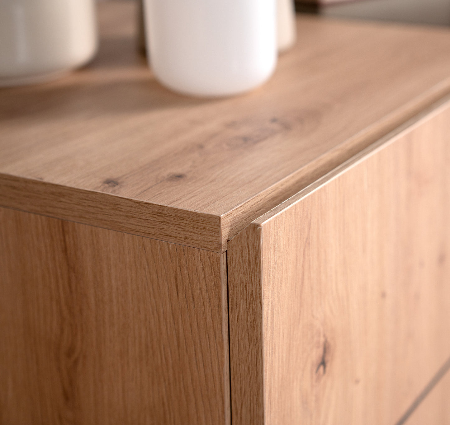 Wohnzimmer-Set Finori Nola Artisan-Oak/Schwarz 4-teilig