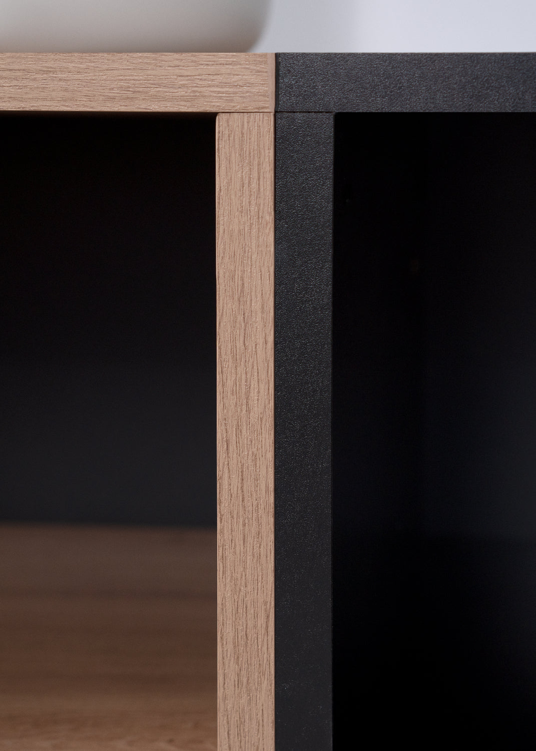 Wohnzimmer-Set Finori Nola Artisan-Oak/Schwarz 4-teilig