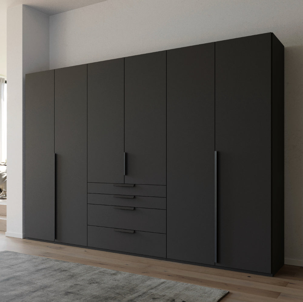 Drehtürenschrank Purisma in Holzdekor, inkl. Premium Zubehör B/H/T ca. 150/200/250/300 x 223 x 60 cm