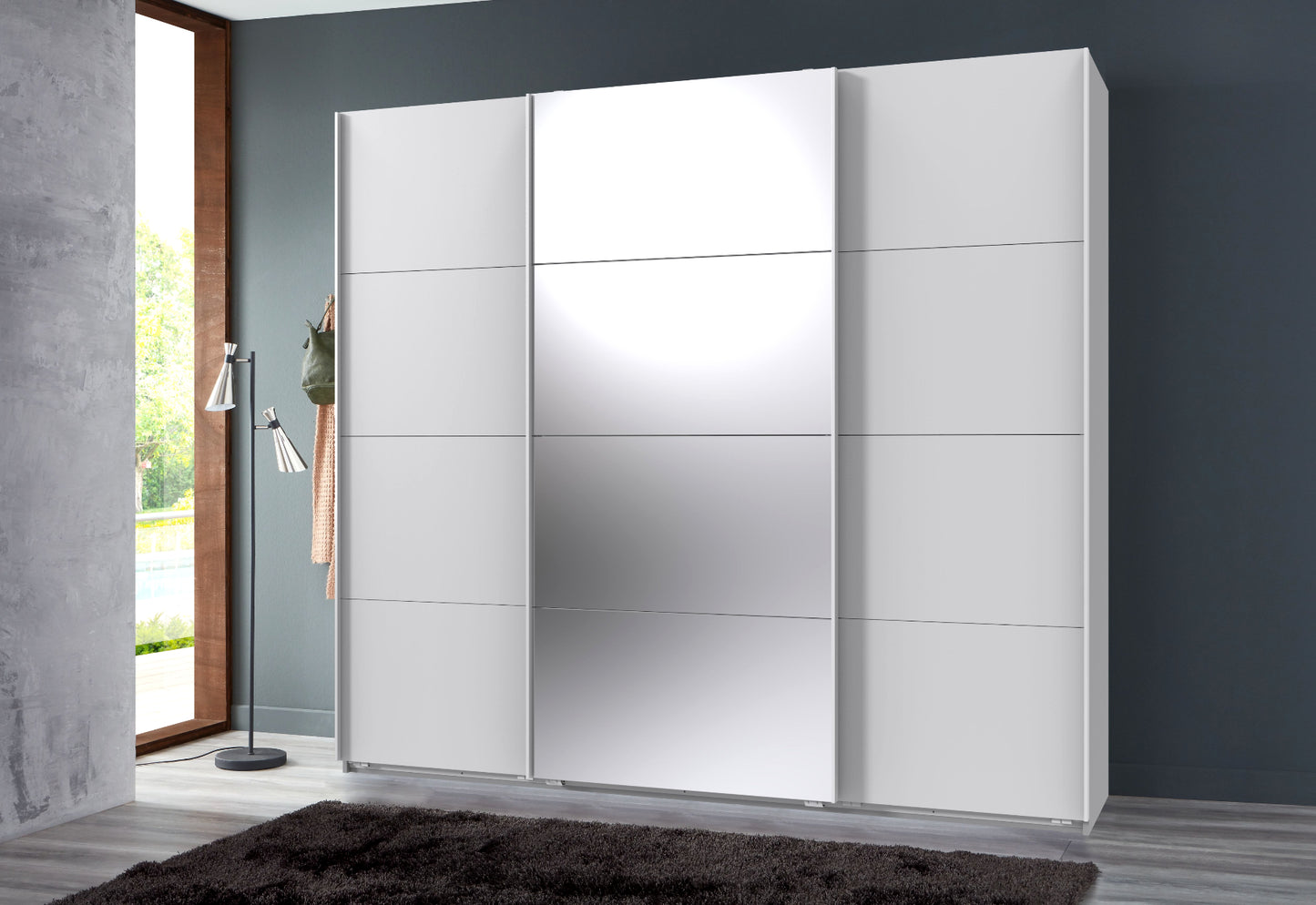 Schwebetürenschrank Norderstedt 3-türig B/H/T ca. 225 x 236 x 64 cm