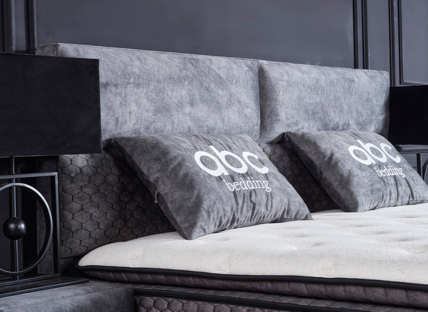 Boxspringbett Babylon Dunkelgrau/Anthrazit Voll-orthopädisches Komfortbett mit Bettkasten, Stauraum, inkl. kostenlose Lieferung und Montage