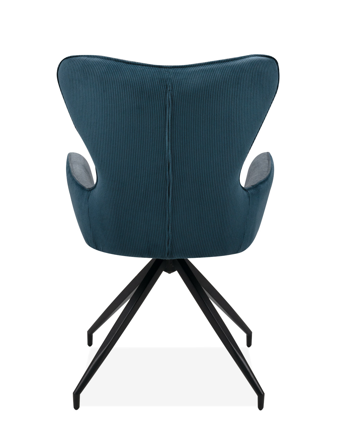 Finori Polsterstuhl Blake 70A mit Armlehnen drehbar Cord Dunkelblau/Dunkelgrau B/H/T ca. 58 x 91 x 63 cm