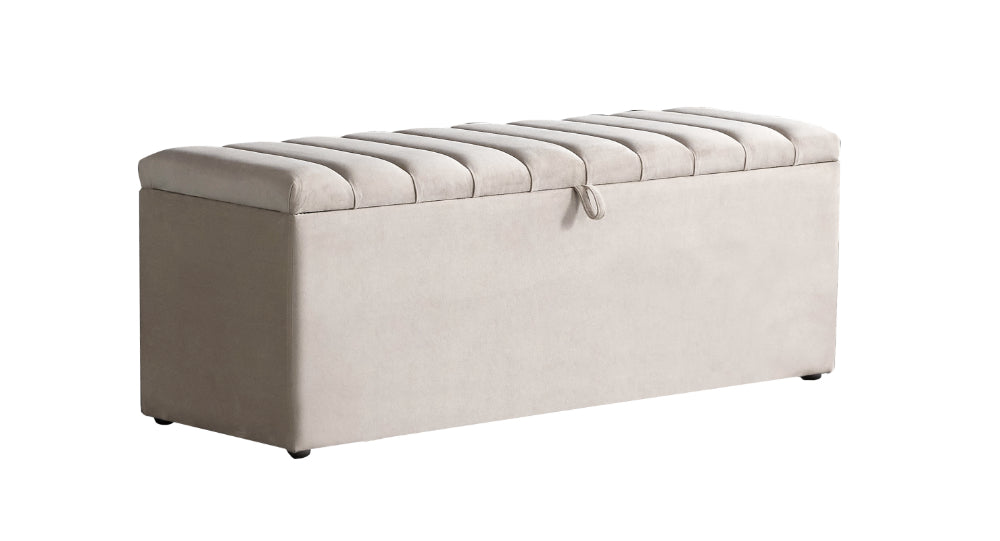 Boxspringbett Mabel Beige Voll-orthopädisches Komfortbett mit Bettkasten, Stauraum, inkl. kostenlose Lieferung und Montage