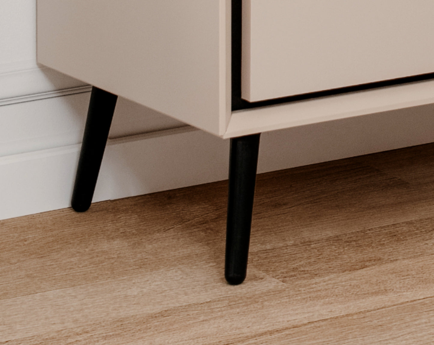 Wohnzimmer-Set Finori Arona Sand/Schwarz 4-teilig