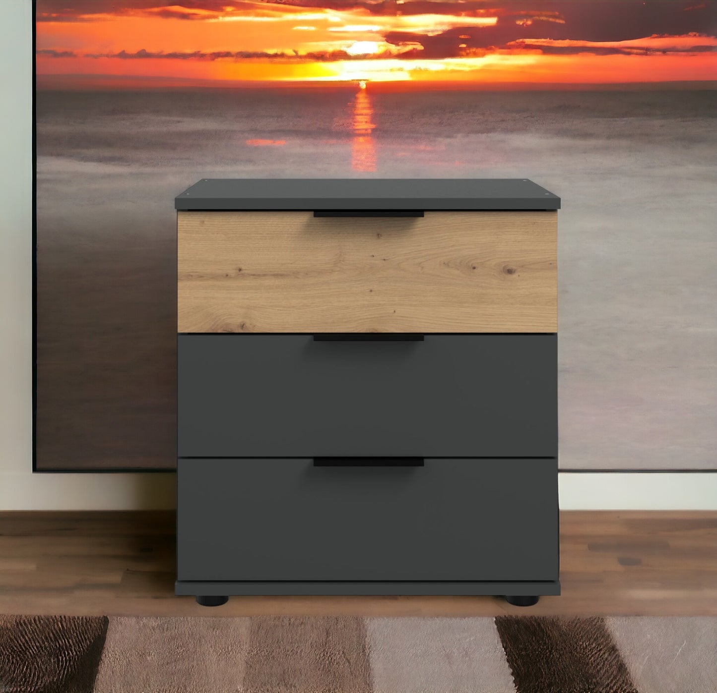 Wimex Nachtschrank Gibraltar mit 3 Schubladen B/H/T ca. 52 x 58 x 38 cm