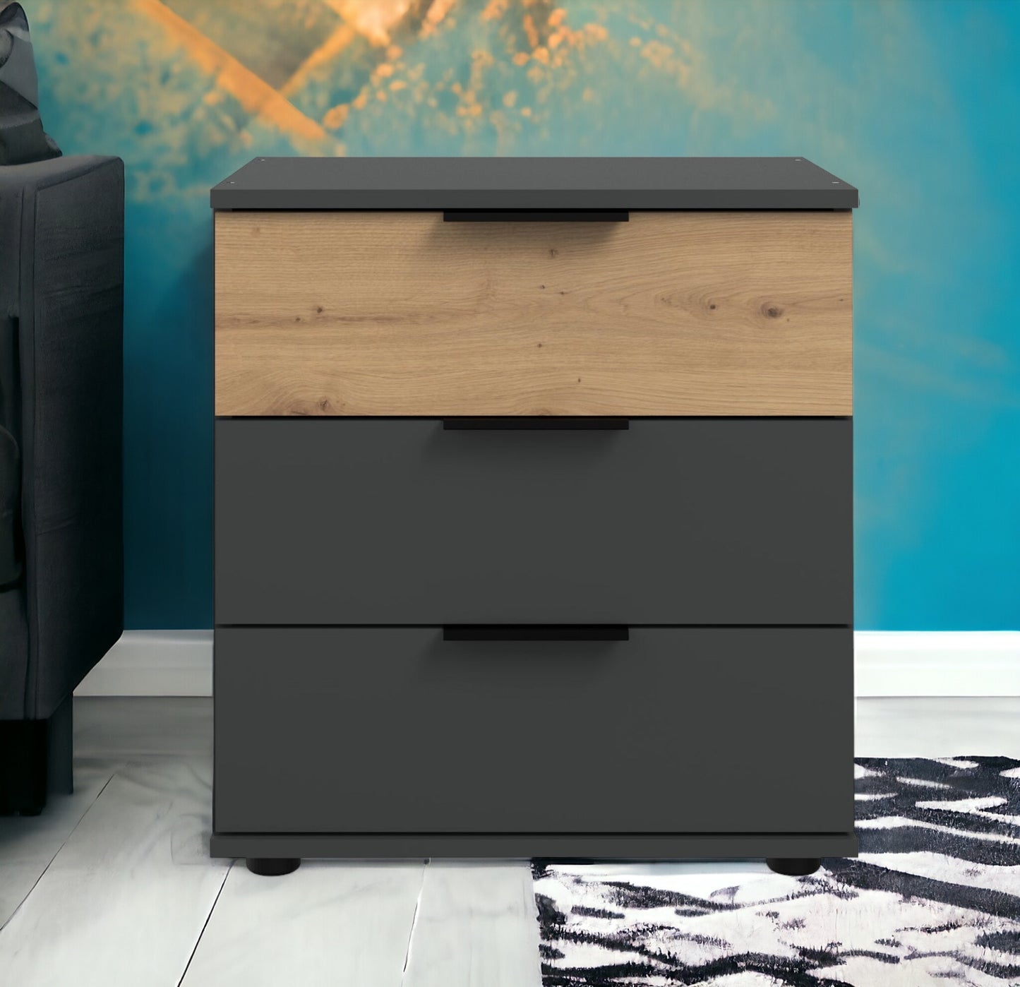 Wimex Nachtschrank Gibraltar mit 3 Schubladen B/H/T ca. 52 x 58 x 38 cm