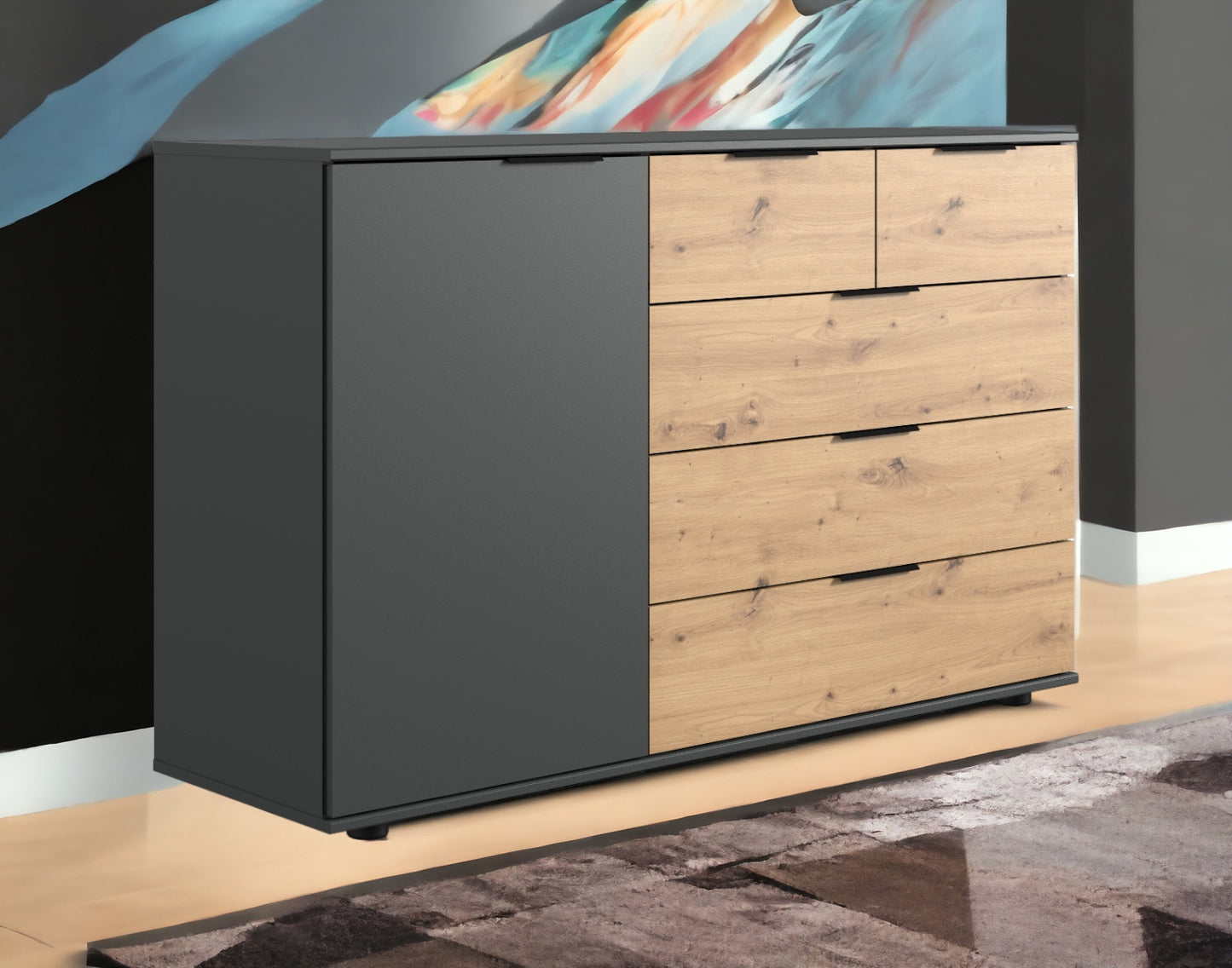 Wimex Kombikommode Gibraltar mit eine Tür und 5 Schubladen B/H/T ca. 130 x 83 x 41 cm