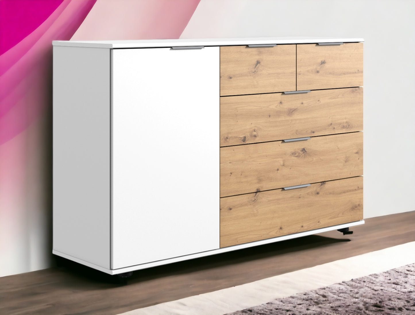 Wimex Kombikommode Gibraltar mit eine Tür und 5 Schubladen B/H/T ca. 130 x 83 x 41 cm