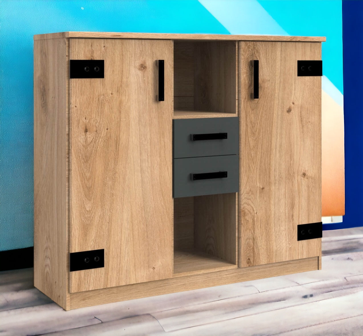 Wimex Kombikommode Liverpool Jugendzimmer mit 2 Türen und 2 Schubladen B/H/T ca. 124 x 105 x 41 cm