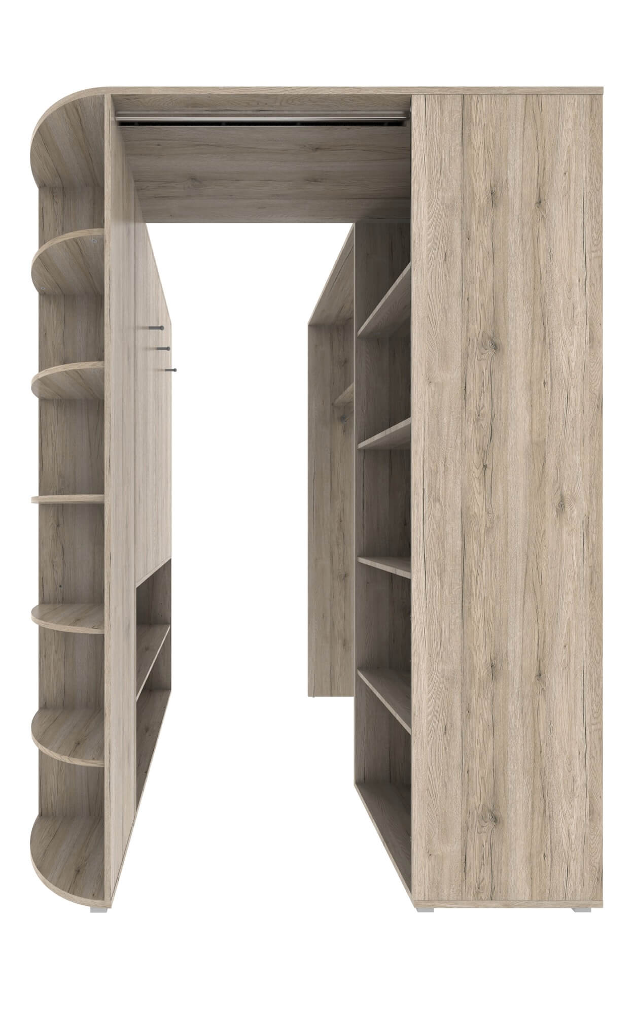 Wimex Kinder Kleiderschrank/Eckschrank Cariba mit Bettkasten begehbar B/H/T ca. 124 x 199 x 148 cm