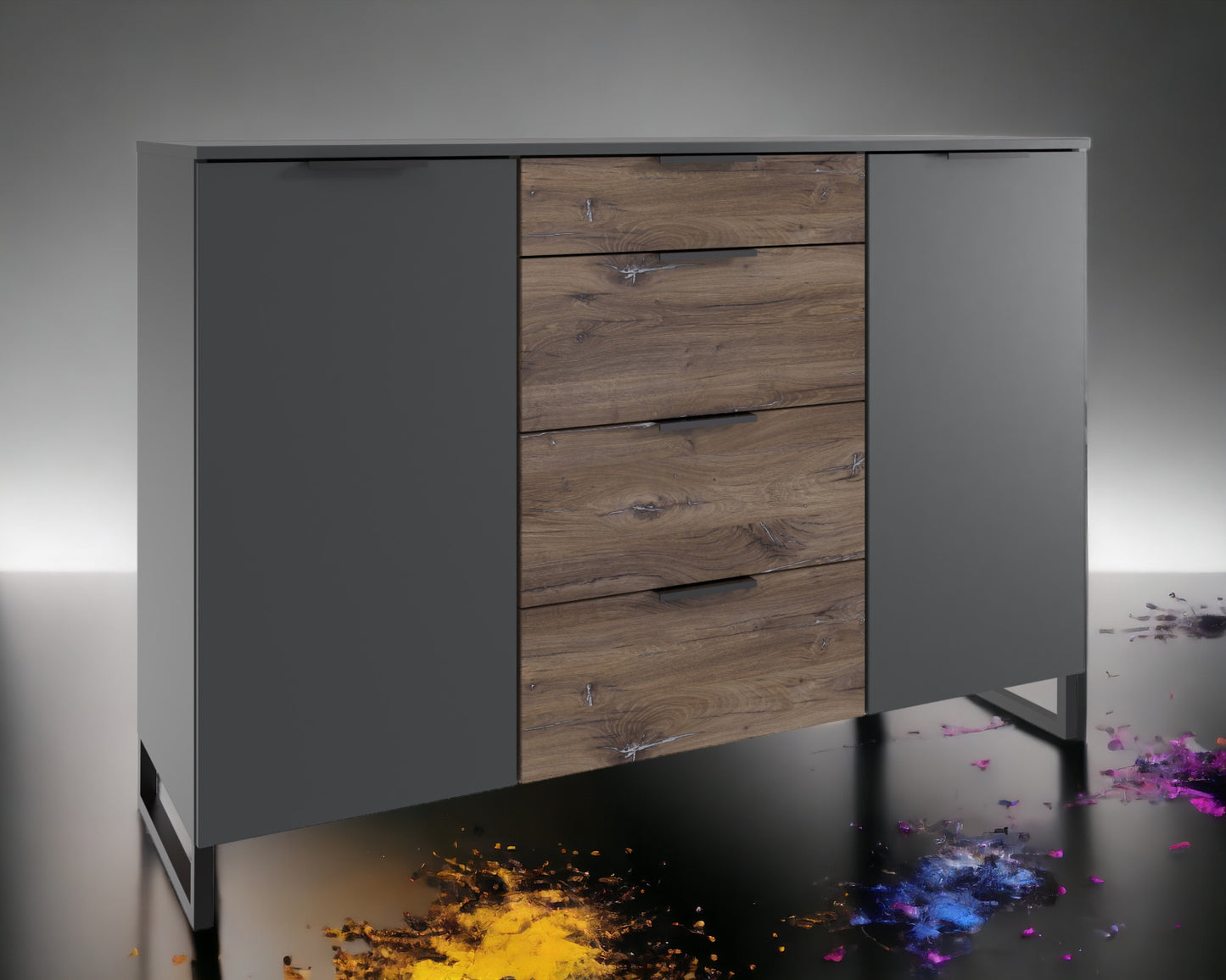 Wimex Kombikommode Winnipeg mit 2 Türen und 4 Schubladen B/H/T ca. 135 x 92 x 41 cm