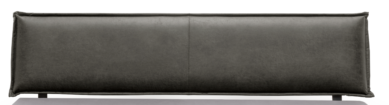 TPT Balkenbett 820-IX mit Stoffkopfteil, Wildeiche massiv natur geölt Breite 140-200 x 200 cm