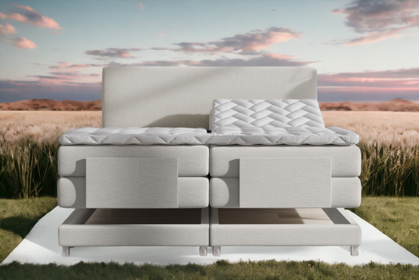 Boxspringbett Ampera elektrisch verstellbar mit Motor, inkl. kostenlose Lieferung und Montage
