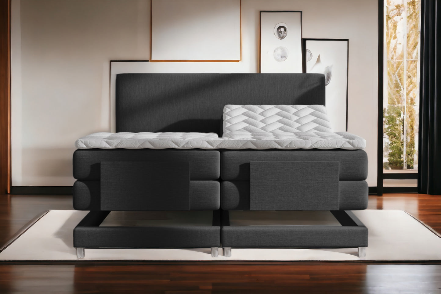 Boxspringbett Ampera elektrisch verstellbar mit Motor, inkl. kostenlose Lieferung und Montage