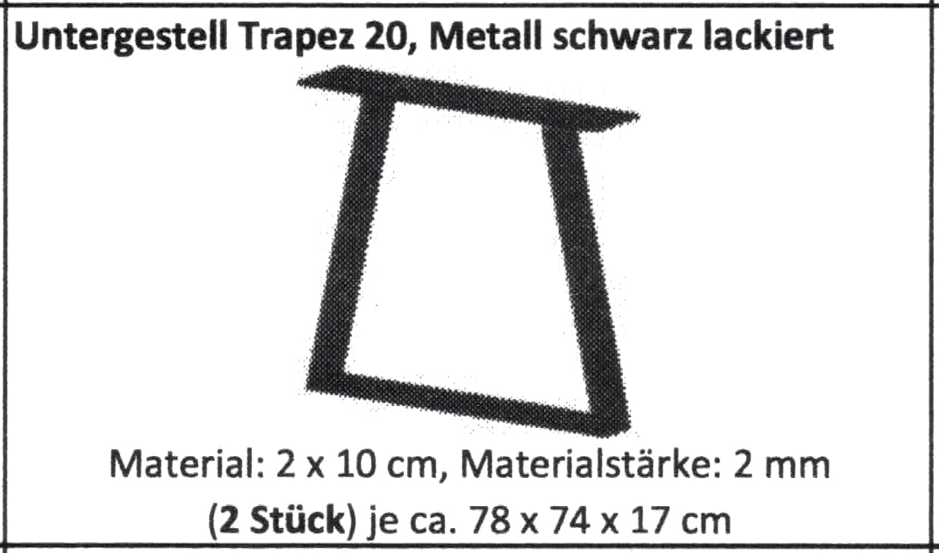 Infantil Lia Esstisch Eiche massiv mit Baumkant und Epoxidharz mit 4-Gestellformen Breite 200 x 100 x 4 cm