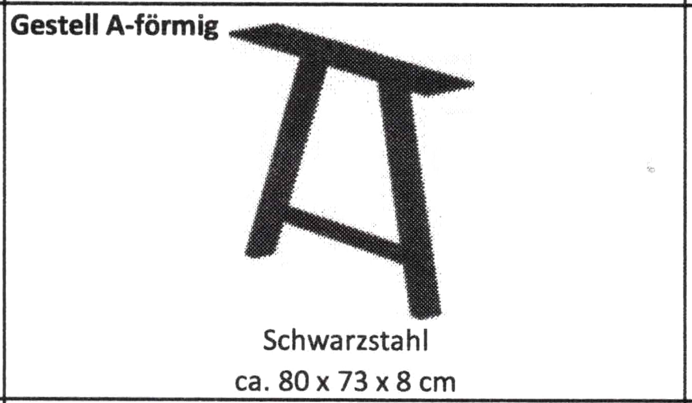 Infantil Lia Esstisch Eiche massiv mit Baumkant und Epoxidharz mit 4-Gestellformen Breite 220 x 100 x 4 cm