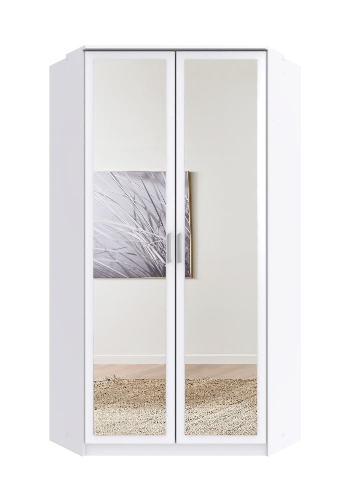 Drehtürenschrank Schranksystem Click mit/ohne Spiegel und Schubladen B/H/T ca. 90/135/180 x 199 x 58 cm