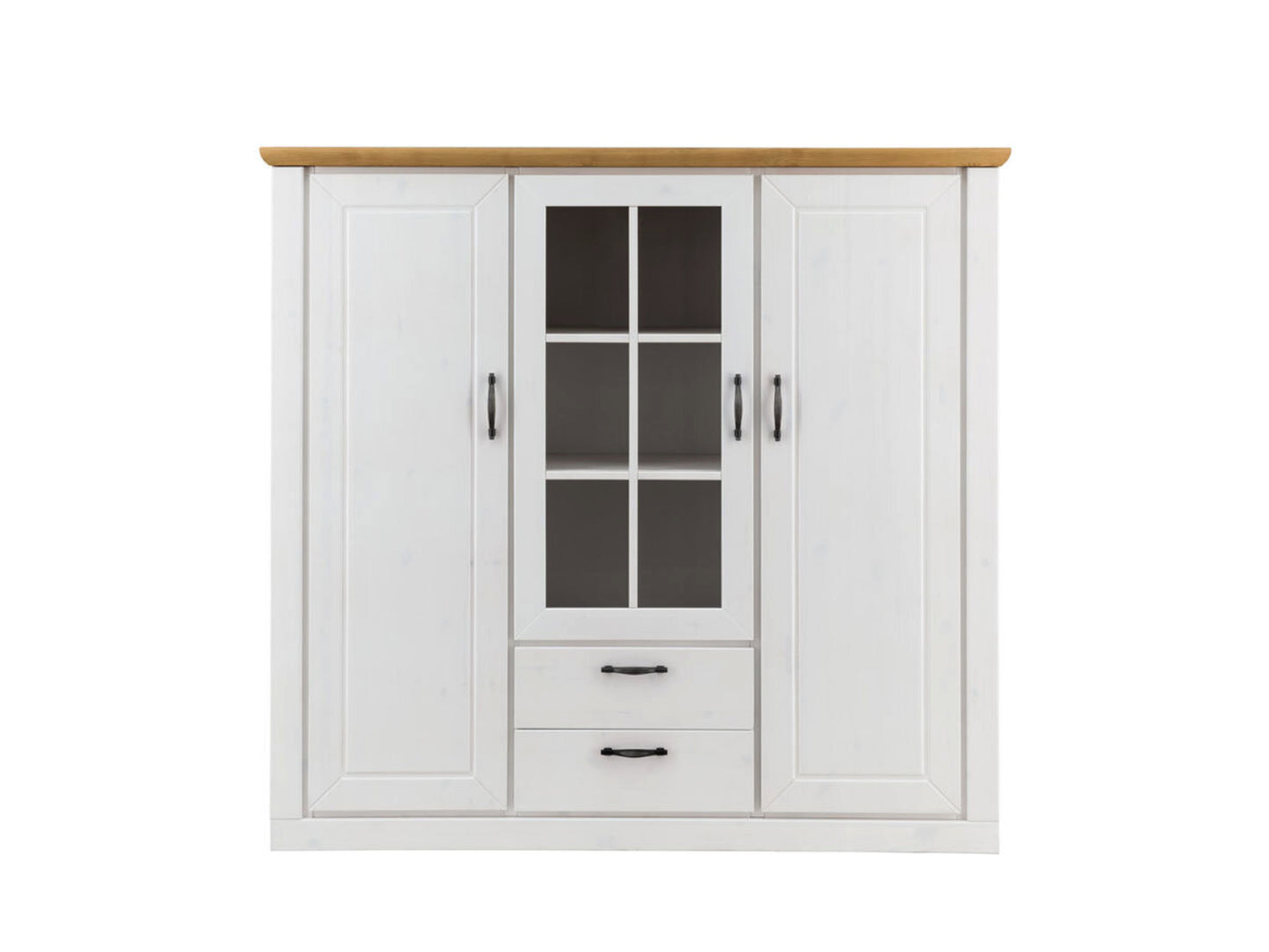 Esszimmer Highboard Adela 3-türig mit Schublade aus Kiefer massiv B/H/T 144 x 135 x 42 cm