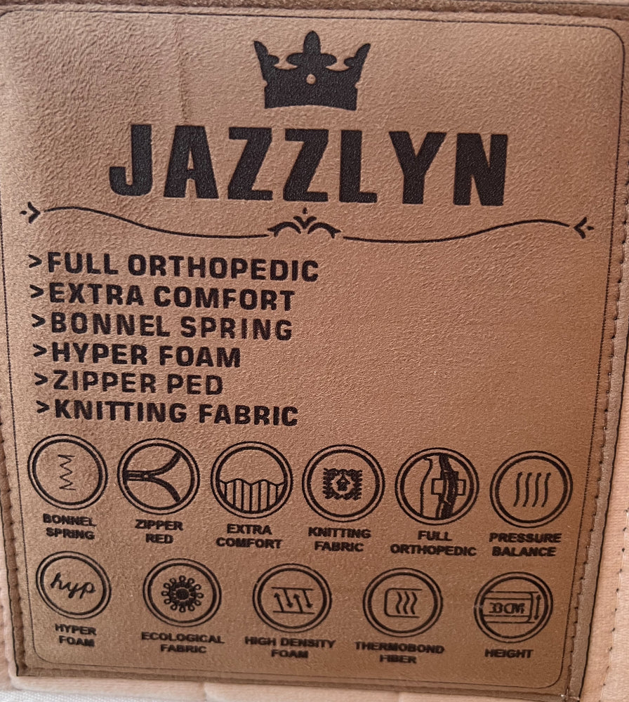 Boxspringbett Jazzlyn Beige Voll-orthopädisches Komfortbett mit Bettkasten, Stauraum, inkl. kostenlose Lieferung und Montage