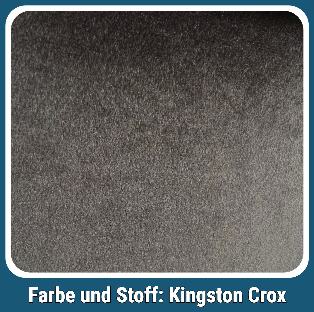 Boxspringbett Kingston Crox (dunkel Grau) Voll-orthopädisches Komfortbett mit Bettkasten, Stauraum, inkl. kostenlose Lieferung und Montage