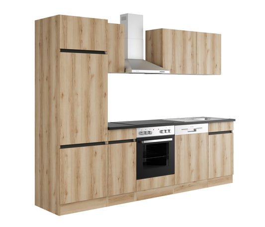 OPTIFit Küchenblock Kaya290-1 mit E-Geräte/GSP Wildeiche Breite 270 cm