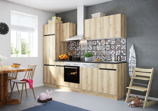 OPTIFit Küchenblock Kaya290-1 mit E-Geräte/GSP Wildeiche Breite 270 cm