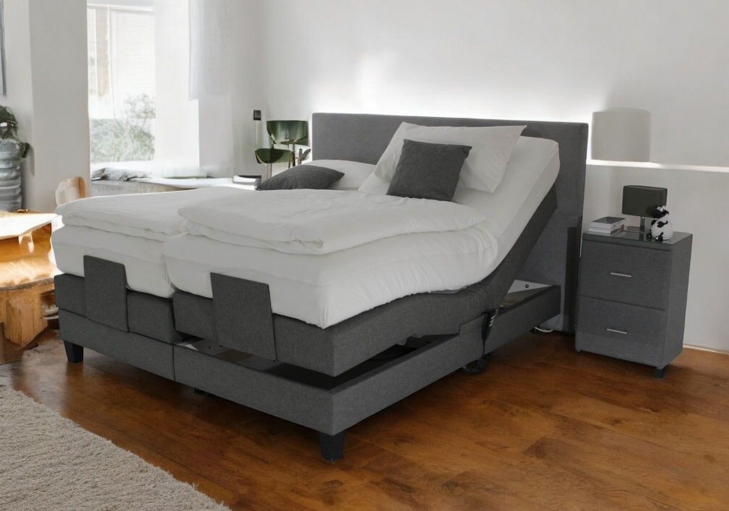 Boxspringbett KS Voyage E, Elektrisches Komfortbett mit Motor, inkl. Lieferung und Montage