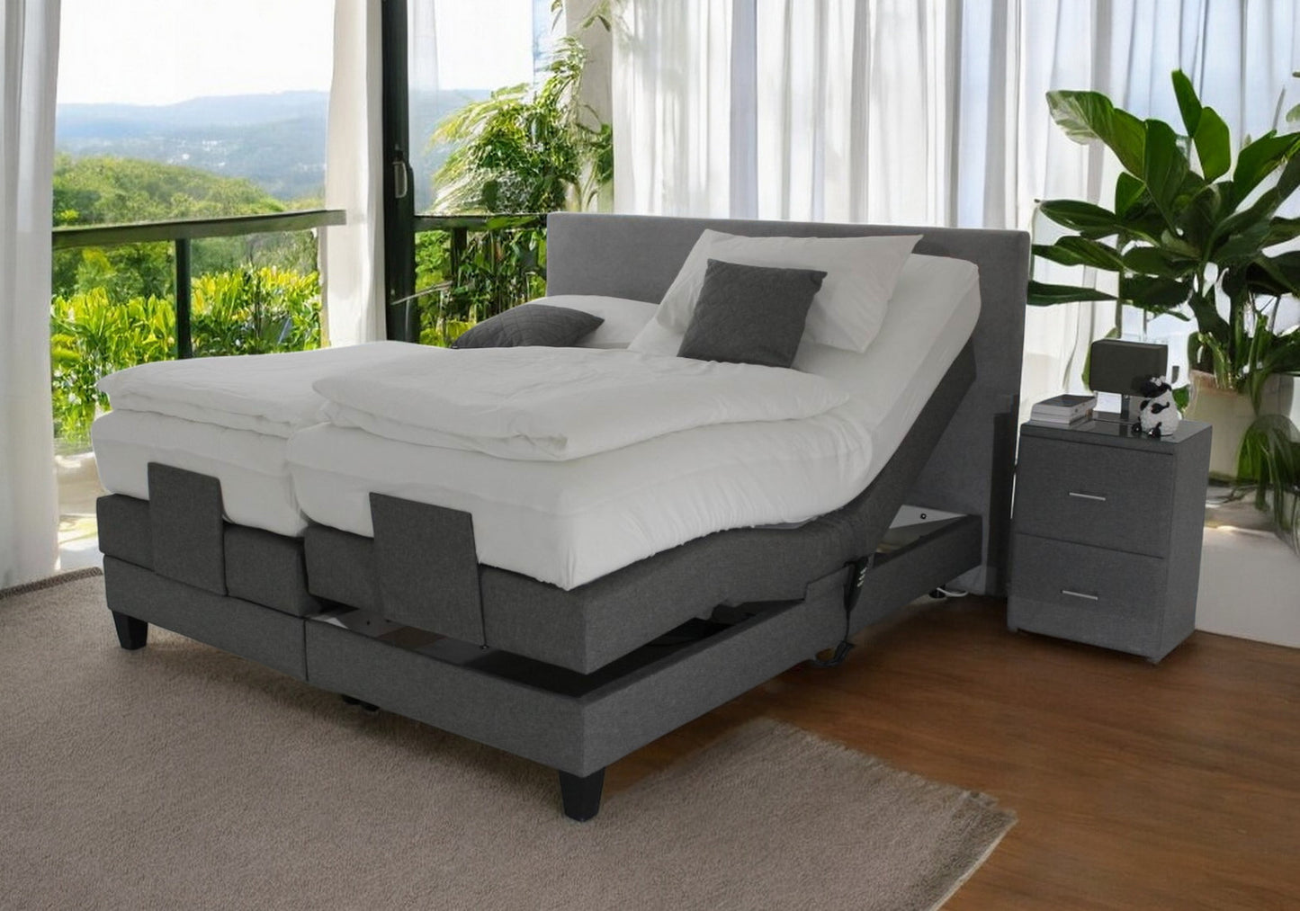 Boxspringbett KS Voyage E, Elektrisches Komfortbett mit Motor, inkl. Lieferung und Montage