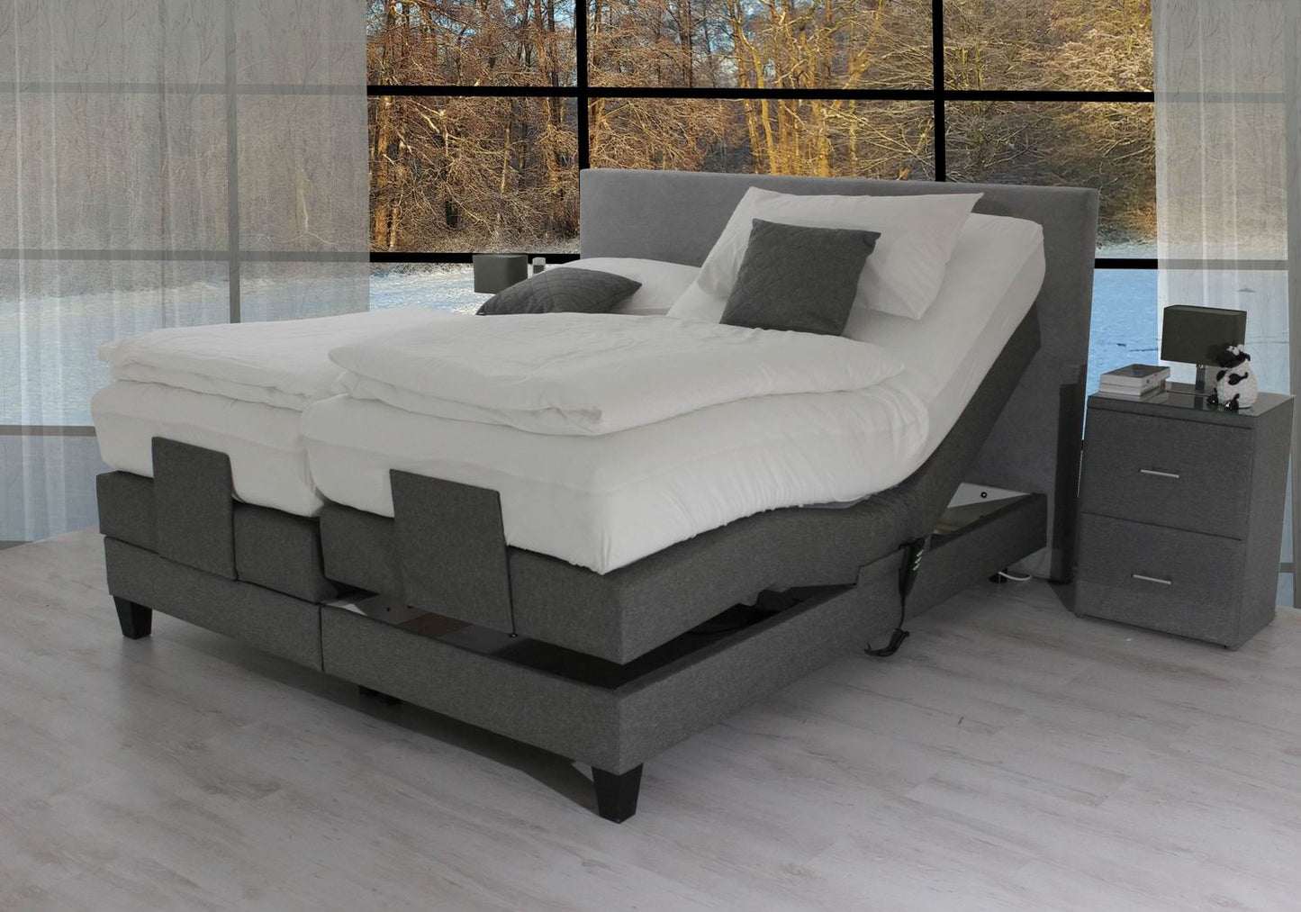 Boxspringbett KS Voyage E, Elektrisches Komfortbett mit Motor, inkl. Lieferung und Montage