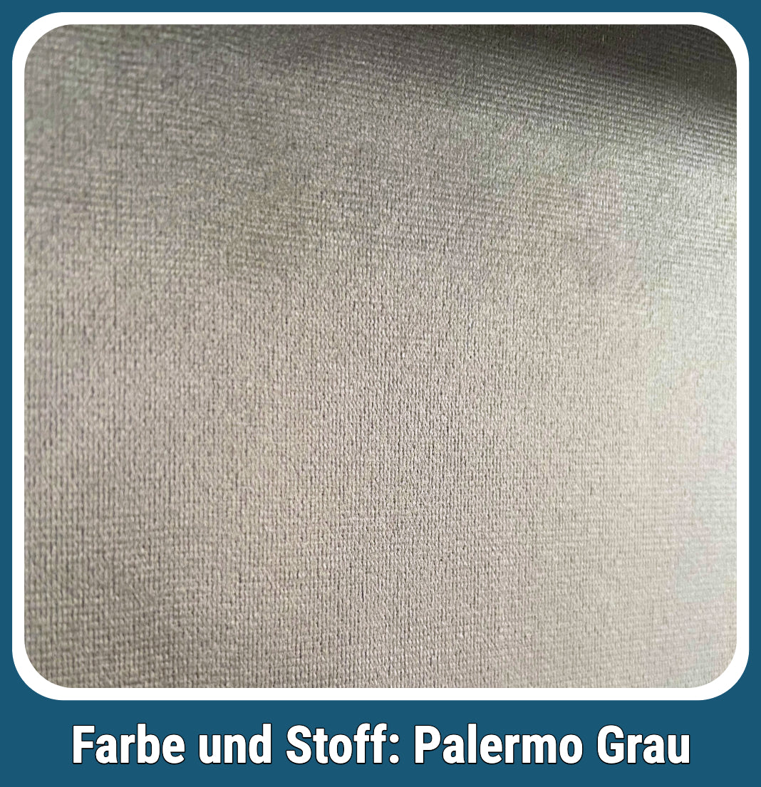 Boxspringbett Palermo Grau Voll-orthopädisches Komfortbett mit Bettkasten, Stauraum, inkl. kostenlose Lieferung und Montage