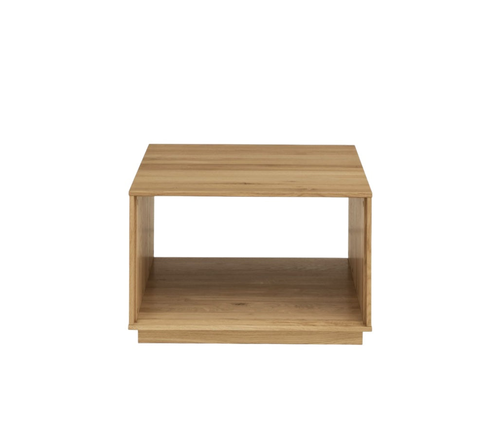 TPT Sankt Gallen Beistelltisch/Ecktisch Wildeiche massiv natur/blanco geölt, B/H/T 70 x 45 x 70 cm