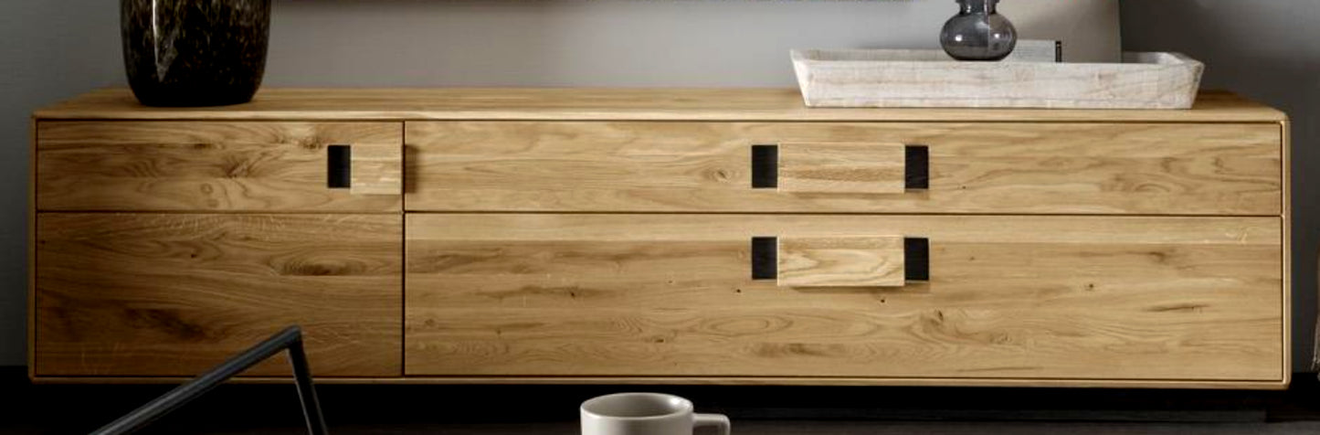 TPT Arosa TV Lowboard Wildeiche/Eiche massiv geölt Breite 200 cm
