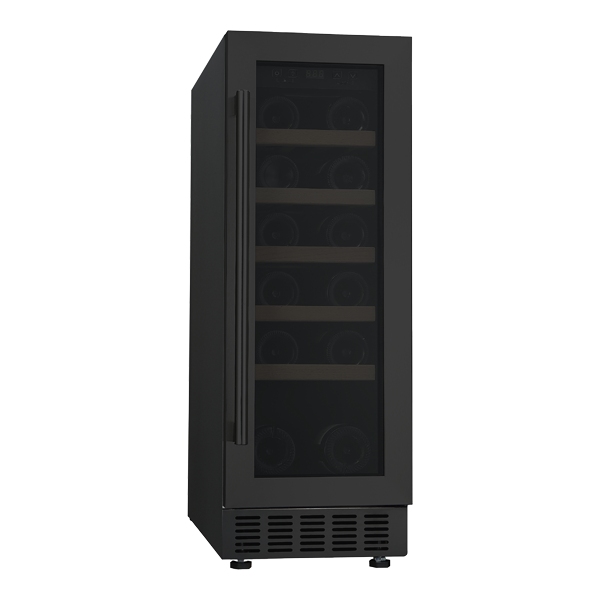 PKM Weintemperierschrank UWTS56-20G, schwarz, Höhe 82 cm x Breite 30 cm