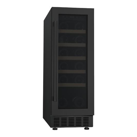 PKM Weintemperierschrank UWTS56-20G, schwarz, Höhe 82 cm x Breite 30 cm