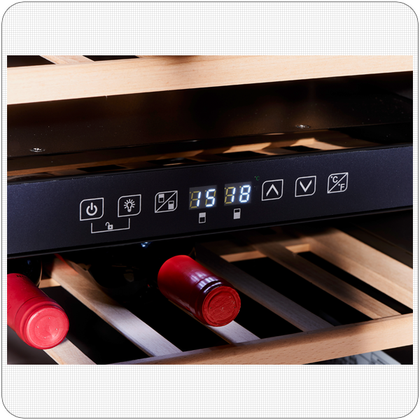 Wolkenstein Weintemperierschrank mit Dual-Zone WTS49DW Höhe 85 cm