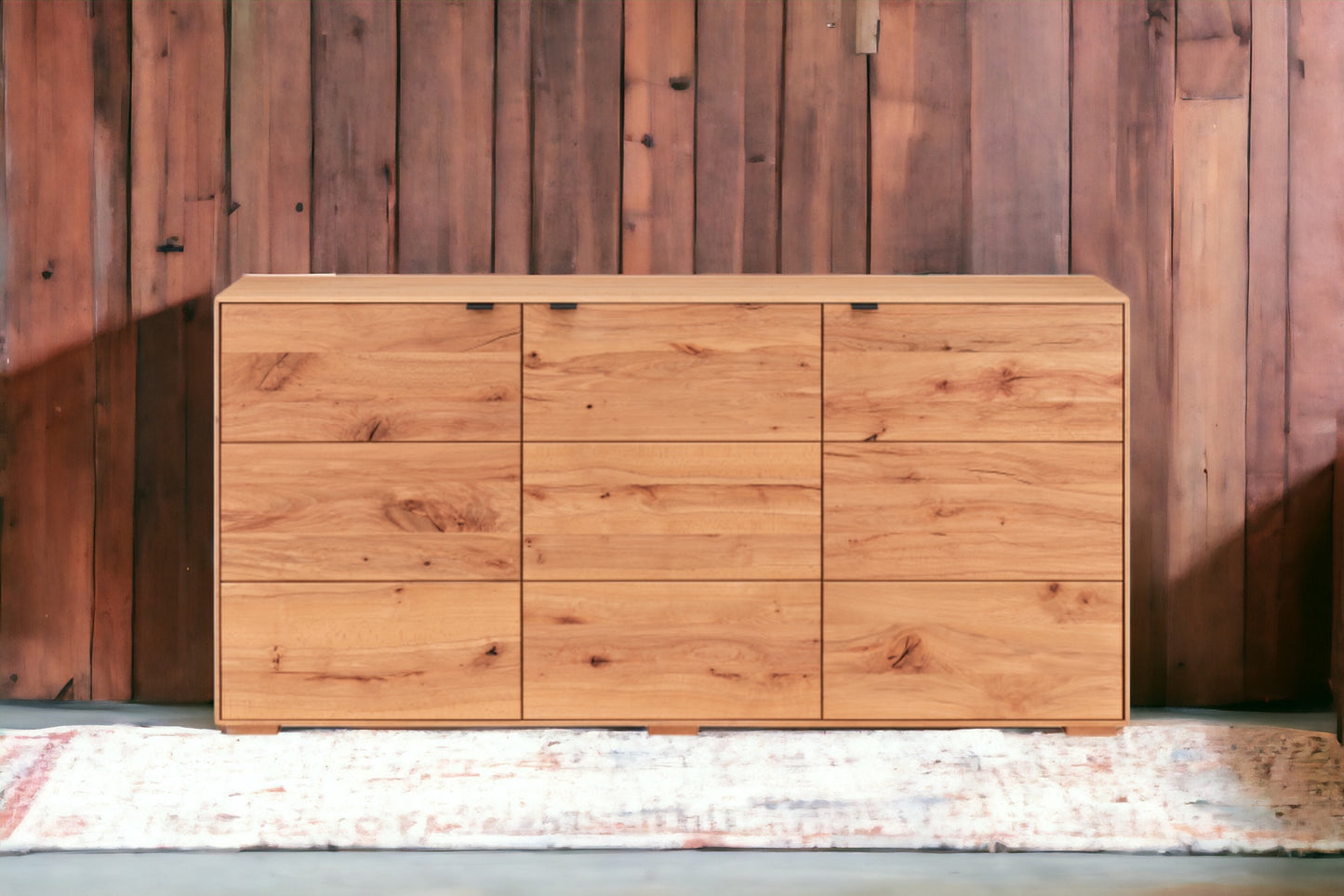 TPT Zerro Sideboard 3-türig massiver Kernbuche/Eiche B/H/T 180 x 85 x 42 cm