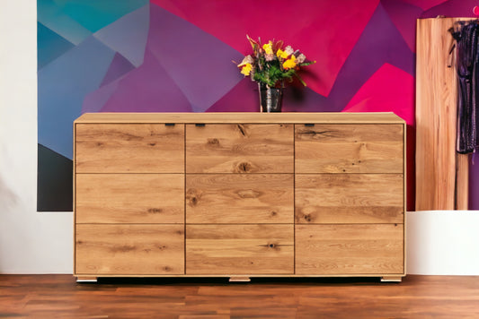 TPT Zerro Sideboard 3-türig massiver Kernbuche/Eiche B/H/T 180 x 85 x 42 cm