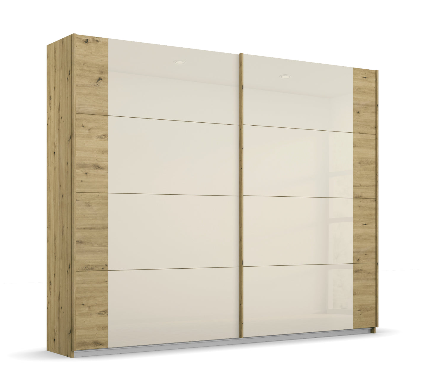 Schwebetürenschrank Artemis 2-türig Farbglastüren B/H/T 225 x 210 x 62 cm