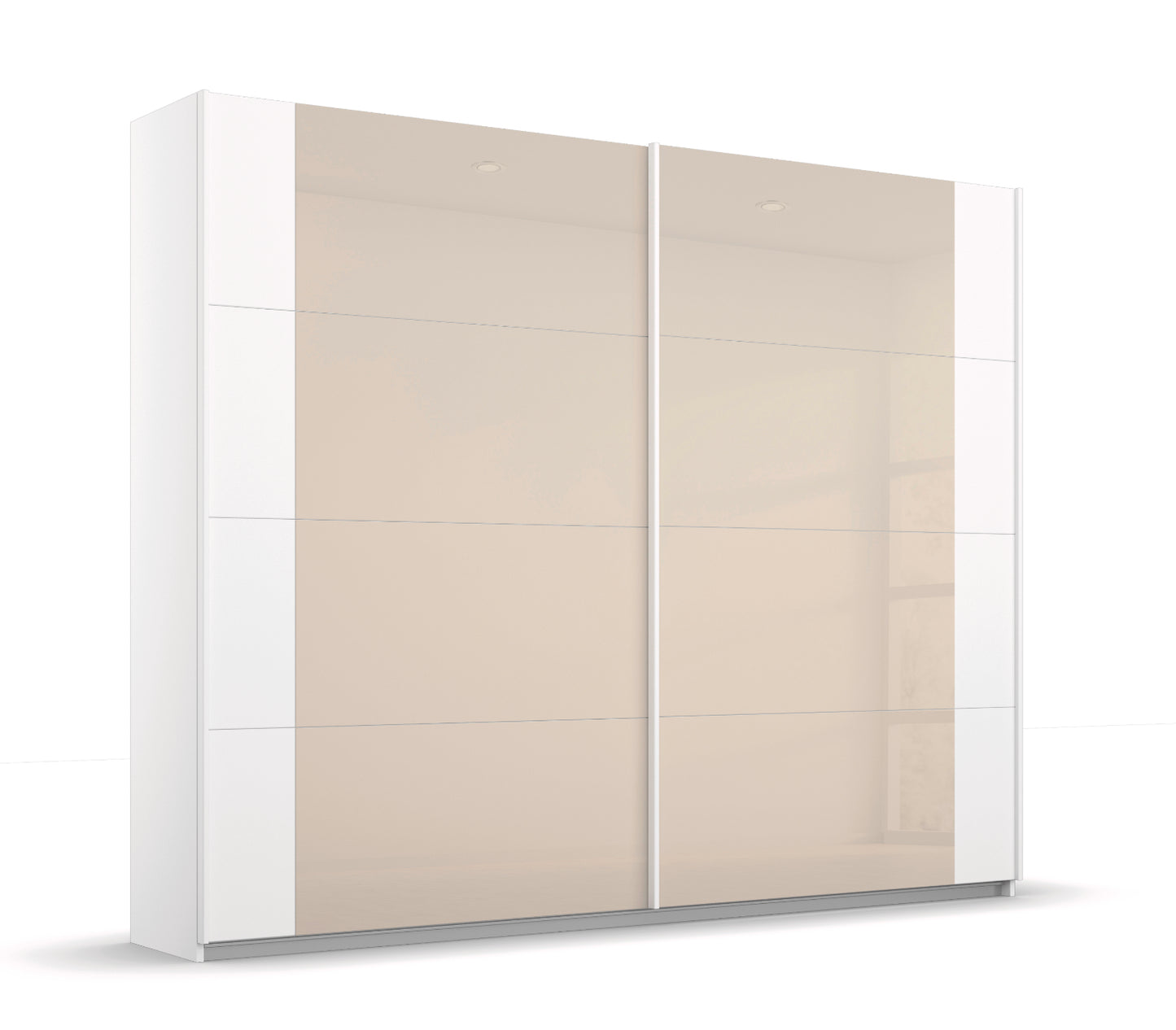 Schwebetürenschrank Artemis 2-türig Farbglastüren B/H/T 225 x 210 x 62 cm