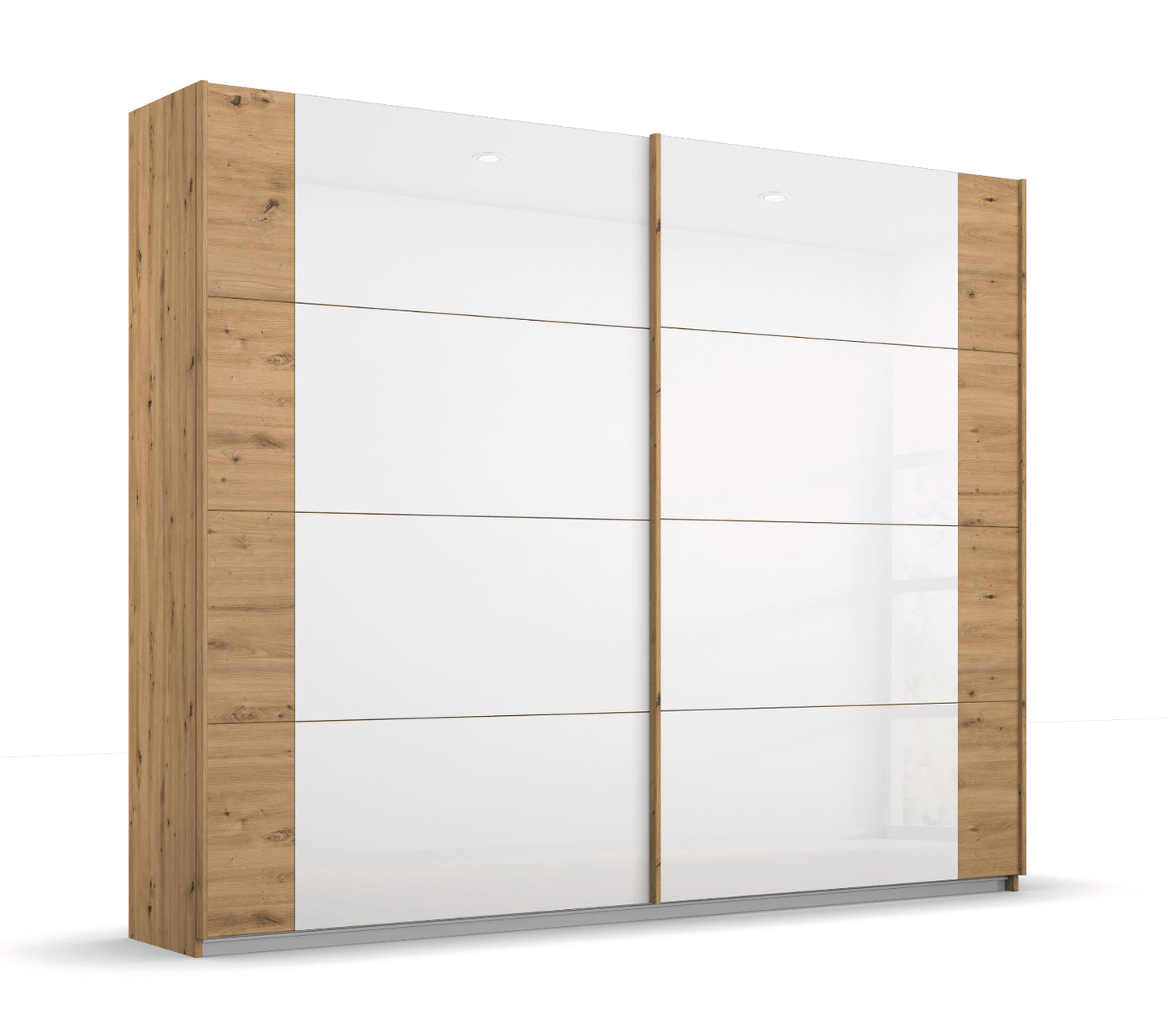 Schwebetürenschrank Artemis 2-türig Farbglastüren B/H/T 225 x 210 x 62 cm