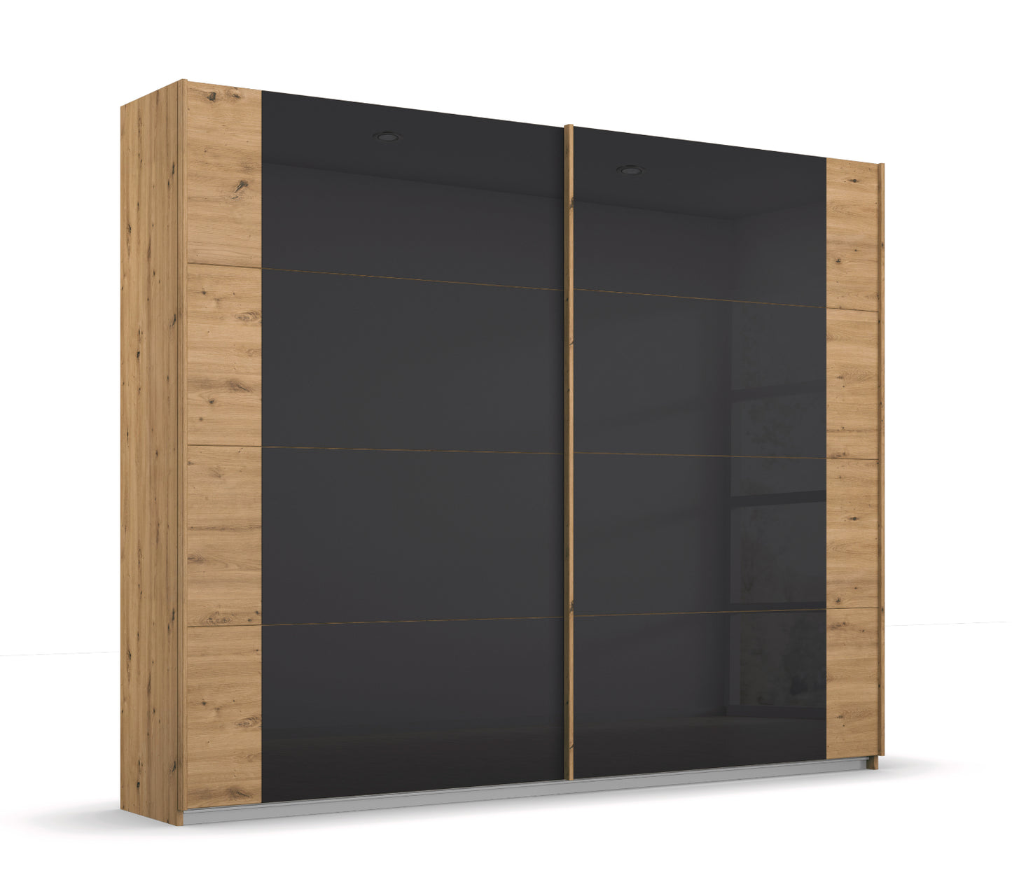 Schwebetürenschrank Artemis 2-türig Farbglastüren B/H/T 225 x 210 x 62 cm