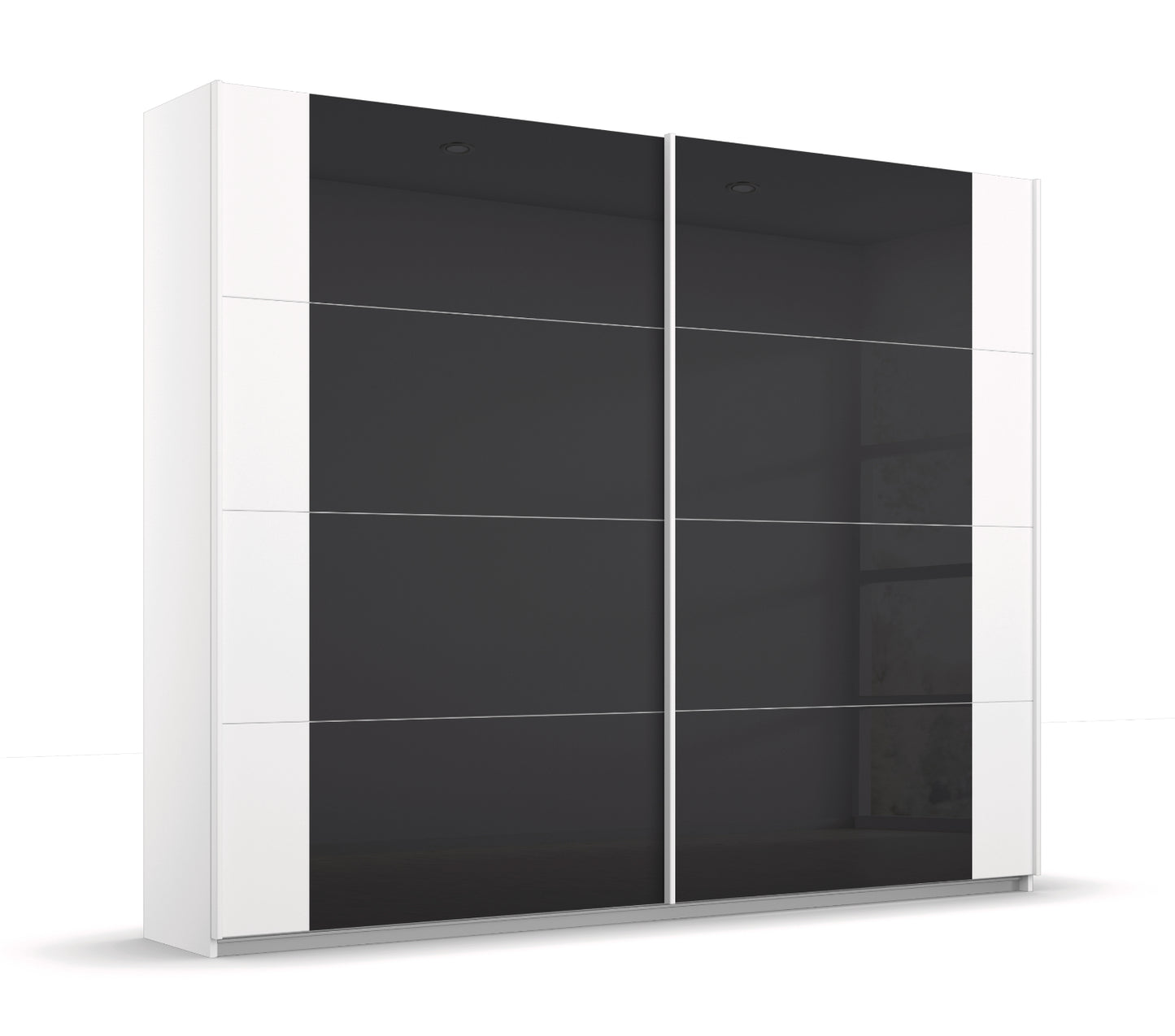 Schwebetürenschrank Artemis 2-türig Farbglastüren B/H/T 225 x 210 x 62 cm