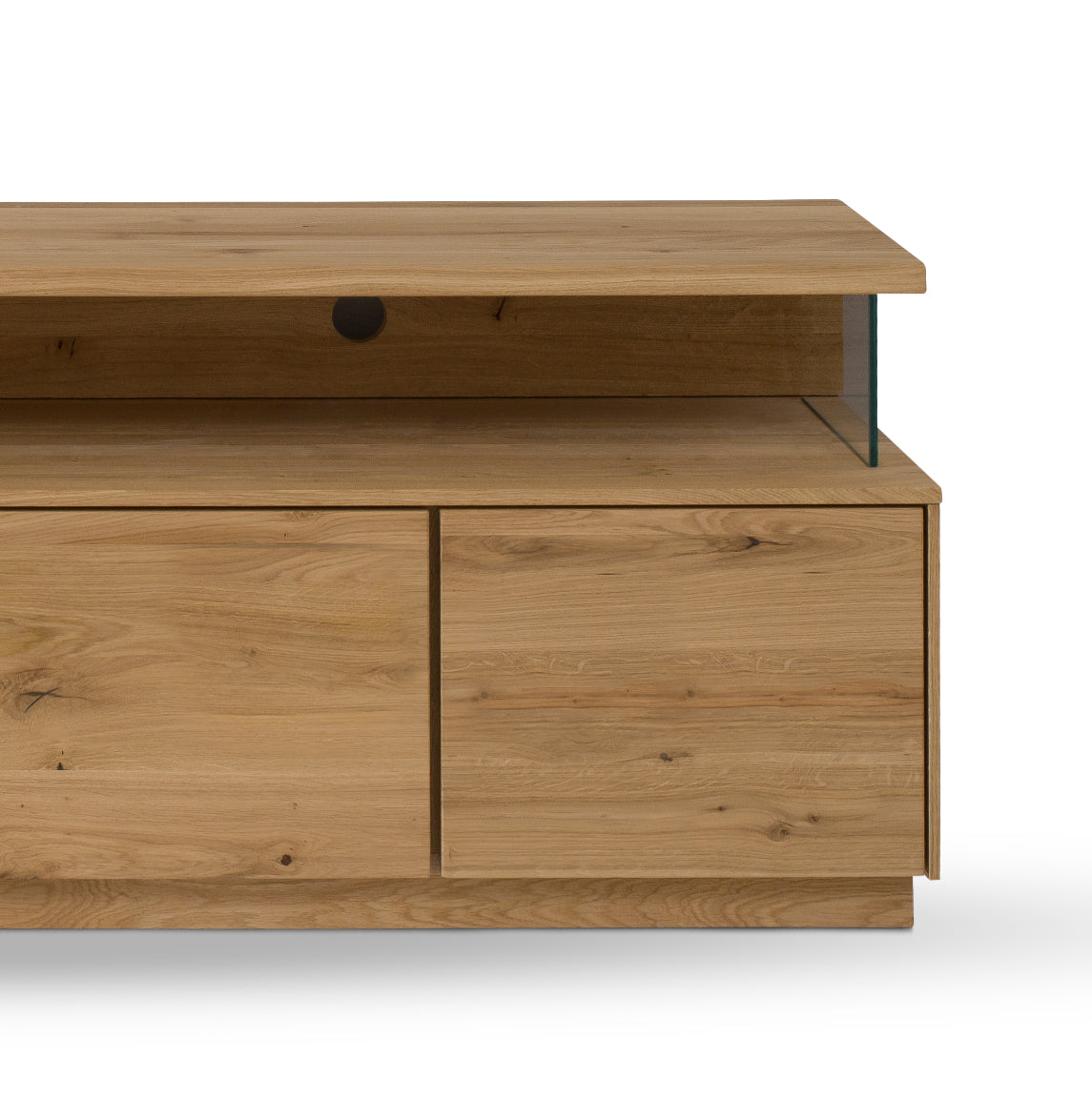 TPT Sankt Gallen TV Lowboard Wildeiche massiv inkl. Beleuchtung B/H/T 170 x 56 x 44 cm