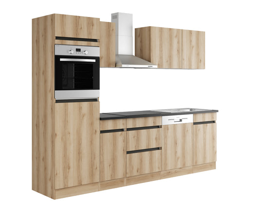 OPTIFit Küchenblock Kaya290 mit E-Geräte/GSP Wildeiche Breite 270 cm