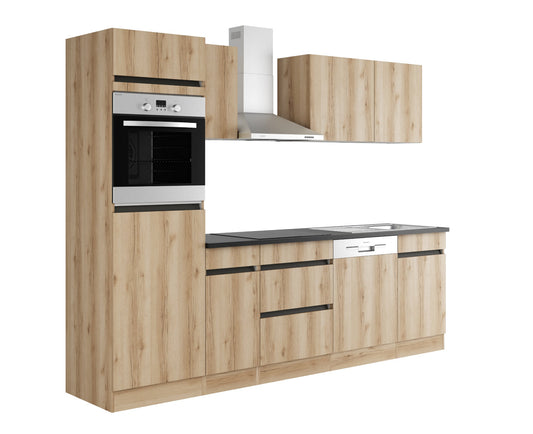 OPTIFit Küchenblock Kaya290 ohne E-Geräte Wildeiche Breite 270 cm