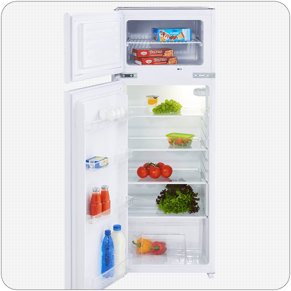 PKM Einbau-Kühl-Gefrierkombination GK225.4EEBN, Weiß, Höhe 144 cm