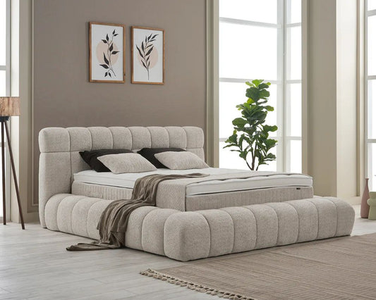 Boxspringbett Raina Beige - mit Bettkasten & Stauraum, inkl. Lieferung & Montage