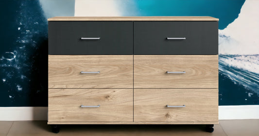 Wimex Schubkastenkommode Angie mit 6 Schubkästen B/H/T 130 x 83 x 41 cm