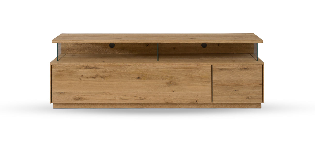 TPT Sankt Gallen TV Lowboard Wildeiche massiv inkl. Beleuchtung B/H/T 170 x 56 x 44 cm